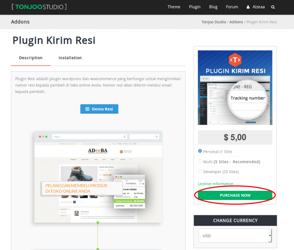Beli Plugin Kirim Resi