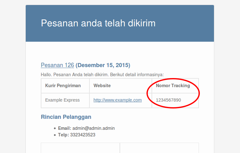 Email Resi Masuk ke Pembeli