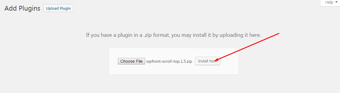 Make the button Scroll Top WordPress